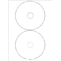 CD-Etiketten Durchmesser 117 mm 100 Blatt 200 Stück