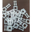 Kunststoffschnallen Umreifungsbänder 12,7 mm weiß gezahnt 1000 Stück