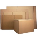 Faltkartons braun 2-wellig 600 x 400 x 300-400 mm