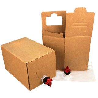 Bag-in-Box Öko Komplettset neutral braun 142 x 134 x 217 mm 3 Liter
