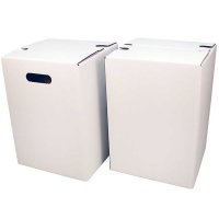 Papphocker weiß Außenmaß: 300 x 300 x 420 mm