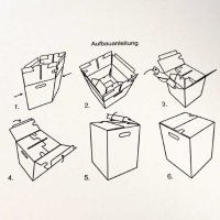 Papphocker weiß Außenmaß: 300 x 300 x 420 mm