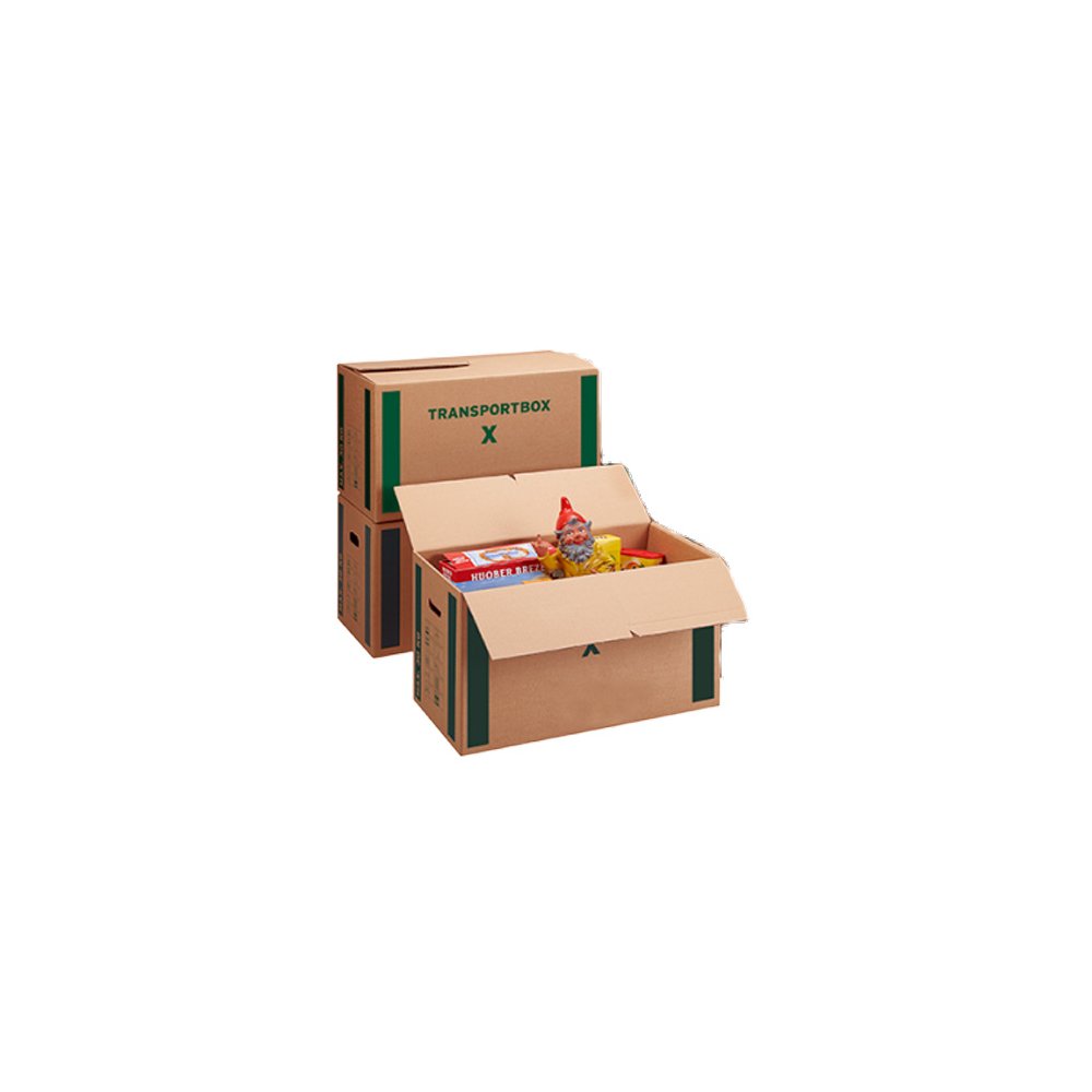 BB-Verpackungen Umzugskarton Speditionsqualität – 650 X 350 X 370 Mm, 2-wellig, 40 Kg Tragkraft, 10er-Set