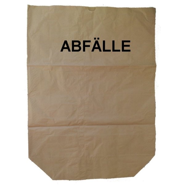 Papier-Müllbeutel 700 x 950 mm + 260 mm 2-fach Nassfest 120 Liter 25 Stück