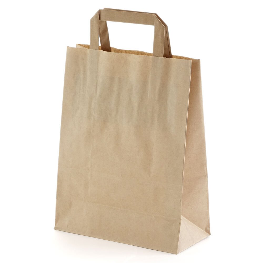 vidaXL Papiertragetaschen 250 Stk. mit Henkeln Braun 32x17x44 cm vidaXL Papiertragetaschen 250 Stk. mit Henkeln Braun 32x17x44 cm