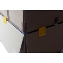 Kartonklammern Kartonlaschenhalter Kunststoff gelb 7 x 7 x 1,7 cm