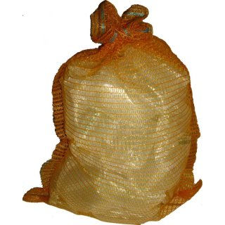 20 Stück Raschelsäcke Kartoffelsäcke 430 x 600 mm goldgelb 12,5 kg mit Zugband