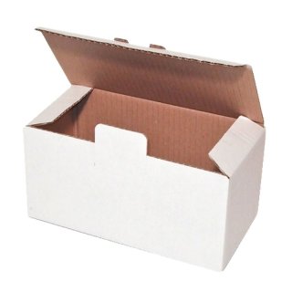 120 Stück Warensendung Kartons weiß 1-wellig 316 x 172 x 108 mm