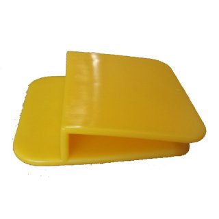 2 Stück Kartonklammern Kartonlaschenhalter Kunststoff gelb 7 x 7 x 1,7 cm