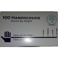 Einweghandschuhe Latex gepudert transparent, nicht steril...