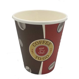 Pappbecher Coffee To Go Kaffeebecher mit & ohne Deckel  200 ml 300 ml 400 ml 