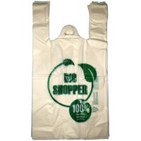 Hemdchentragetaschen Bio-Shopper 270 + 140 x 500 mm natur 50 Stück