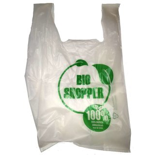 Hemdchentragetaschen Bio-Shopper 270 + 140 x 500 mm natur 1000 Stück