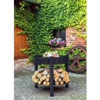 Feuerschale Montana hoch massiv Naturstahl Durchmesser 80 cm