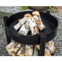 Feuerschale Montana hoch massiv Naturstahl Durchmesser 80 cm