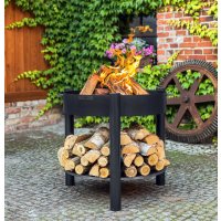 Feuerschale Montana hoch massiv Naturstahl Durchmesser 80 cm