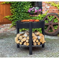 Feuerschale Montana hoch massiv Naturstahl Durchmesser 80 cm