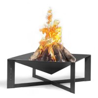 Feuerschale Cuba massiv Naturstahl 70 x 70 cm
