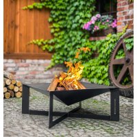 Feuerschale Cuba massiv Naturstahl 70 x 70 cm