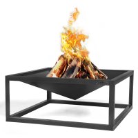 Feuerschale Square massiv Naturstahl 70 x 70 cm