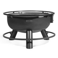 Feuerschale Bandito mit Grillrost massiv Naturstahl Durchmesser 80 cm