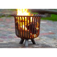 Feuerkorb Verona massiv Naturstahl Durchmesser 60 cm