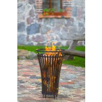 Feuerkorb Flame massiv Naturstahl Durchmesser 45 cm