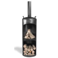 Gartenofen Faro massiv Naturstahl Höhe 158 cm