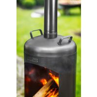 Gartenofen Faro massiv Naturstahl Höhe 158 cm