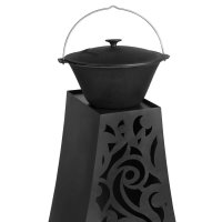 Gartenofen Hawana massiv Naturstahl Höhe 108 cm