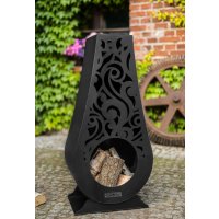 Gartenofen Hawana massiv Naturstahl Höhe 108 cm