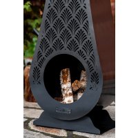 Gartenofen Ankara massiv Naturstahl Höhe 108 cm