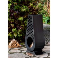 Gartenofen Avangardo massiv Naturstahl Höhe 108 cm