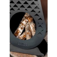 Gartenofen Avangardo massiv Naturstahl Höhe 108 cm