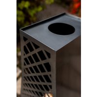 Gartenofen Avangardo massiv Naturstahl Höhe 108 cm
