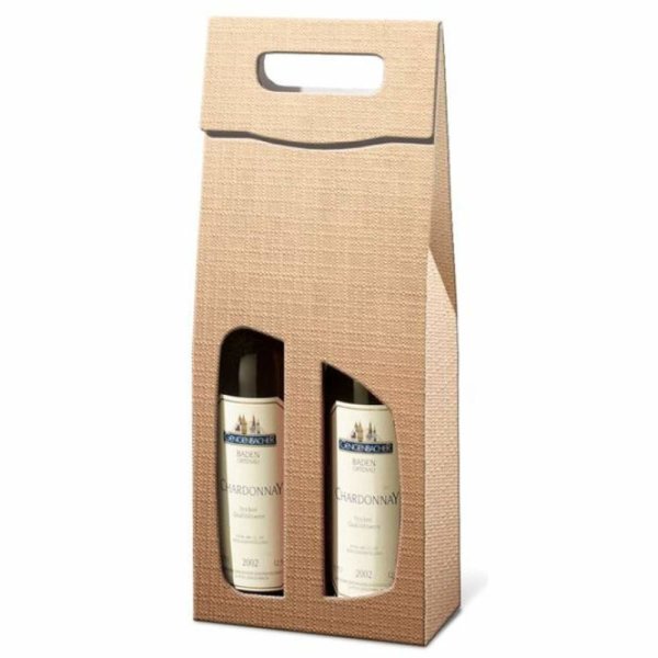 Tragekarton Struktura Vita für 2er Wein/Sekt