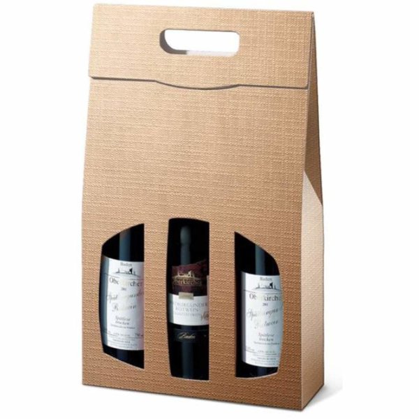 Tragekarton Struktura Vita für 3er Wein/Sekt