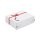 Geschenkkarton Aufreißperforation rot-weiß mit Schleife 241 x 166 x 94 mm