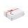Geschenkkarton Aufreißperforation rot-weiß mit Schleife 241 x 166 x 94 mm