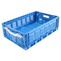 Klappboxen 600 x 400 x 180 mm blau durchbrochen Handgriffe