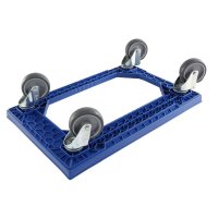 Rollwagen ohne Bremse für Euroboxen 600 x 400 mm blau
