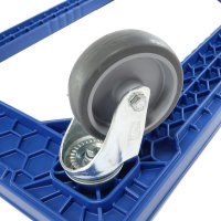Rollwagen ohne Bremse für Euroboxen 600 x 400 mm blau
