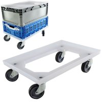Rollwagen ohne Bremse für Euroboxen 600 x 400 mm...