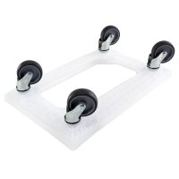 Rollwagen ohne Bremse für Euroboxen 600 x 400 mm transparent