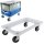 Rollwagen ohne Bremse für Euroboxen 600 x 400 mm transparent