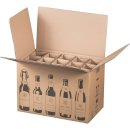 Flaschenkarton Bierkarton für 15 Flaschen 0,33 - 0,5 L mit Gefache