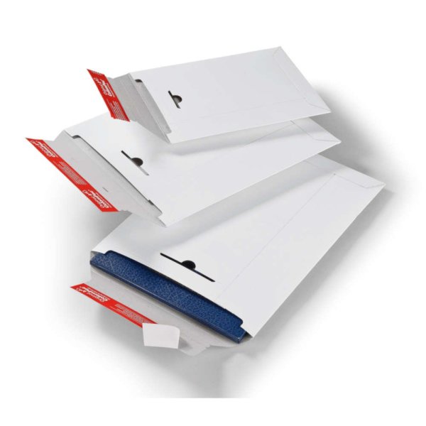 Versandtaschen 310 x 235 x 0-30 mm weiß Aufreißfaden Selbstklebeverschluß