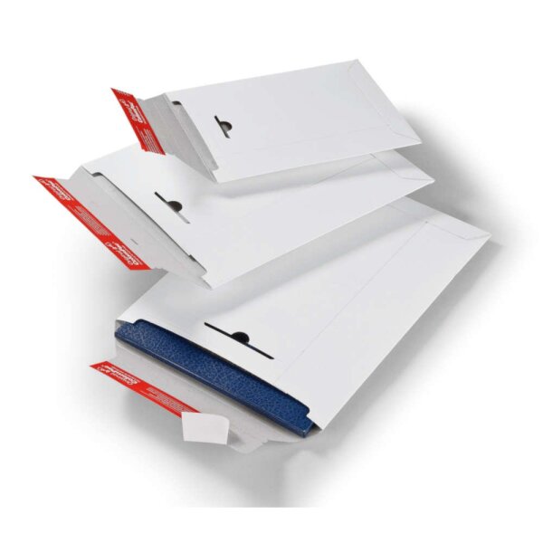 Versandtaschen 370 x 285 x 0-30 mm weiß Aufreißfaden Selbstklebeverschluß