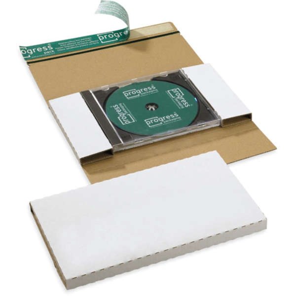 CD Versandtaschen ohne Fenster 225 x 125 x 12 mm weiß Aufreißfaden DIN lang