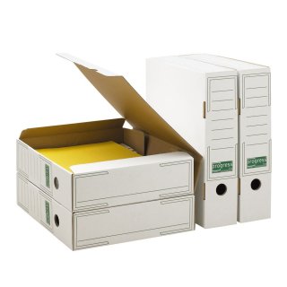 Ablagebox für Abheftbügel 320 x 253 x 72 mm weiß mit Beschriftungsfeld